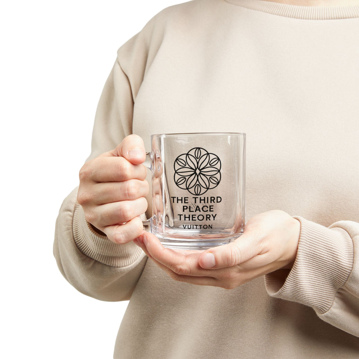 Third Place Theory Clear Glass Coffee/Tea Mug  10oz