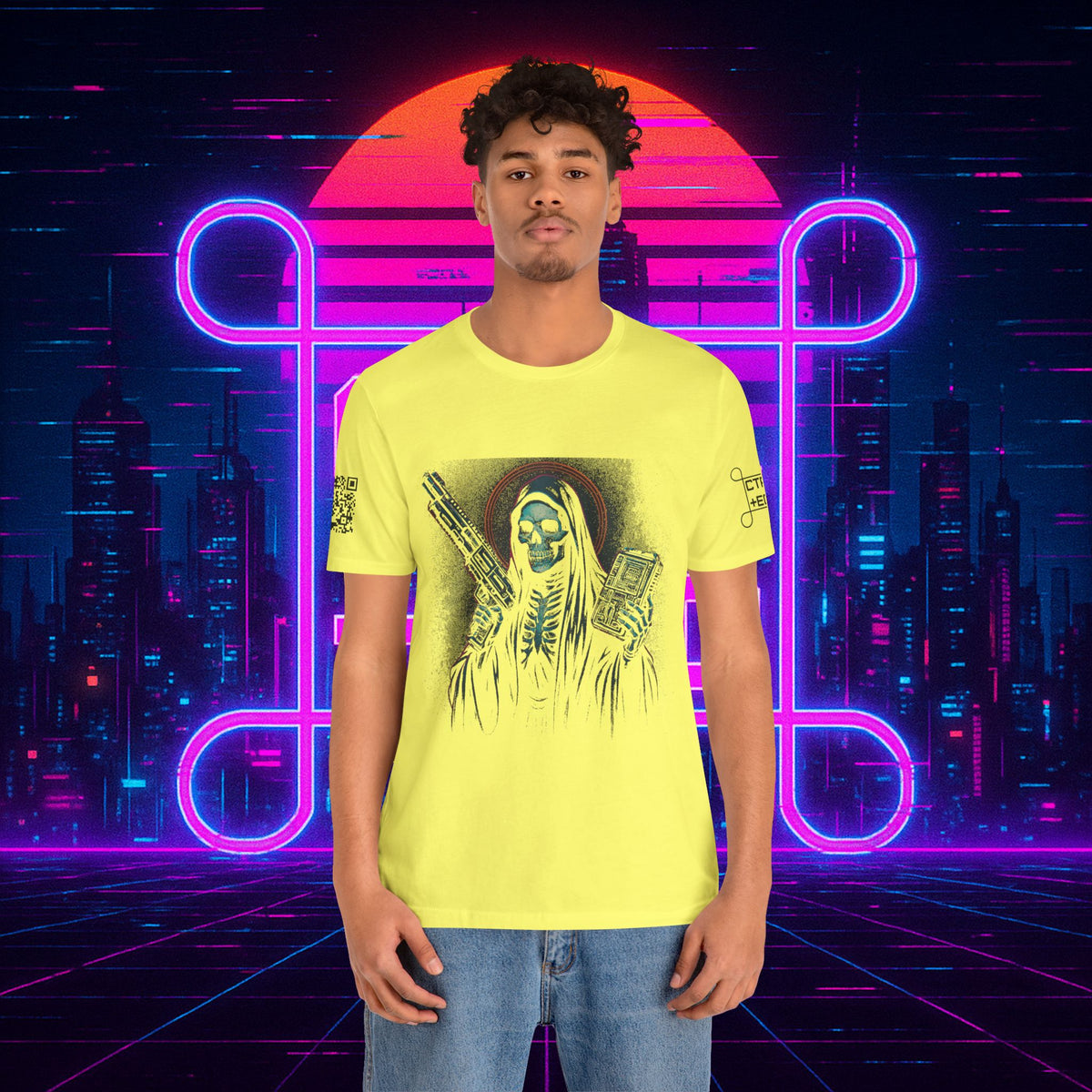 Cyberpunk Santa Muerte 2085 Tee