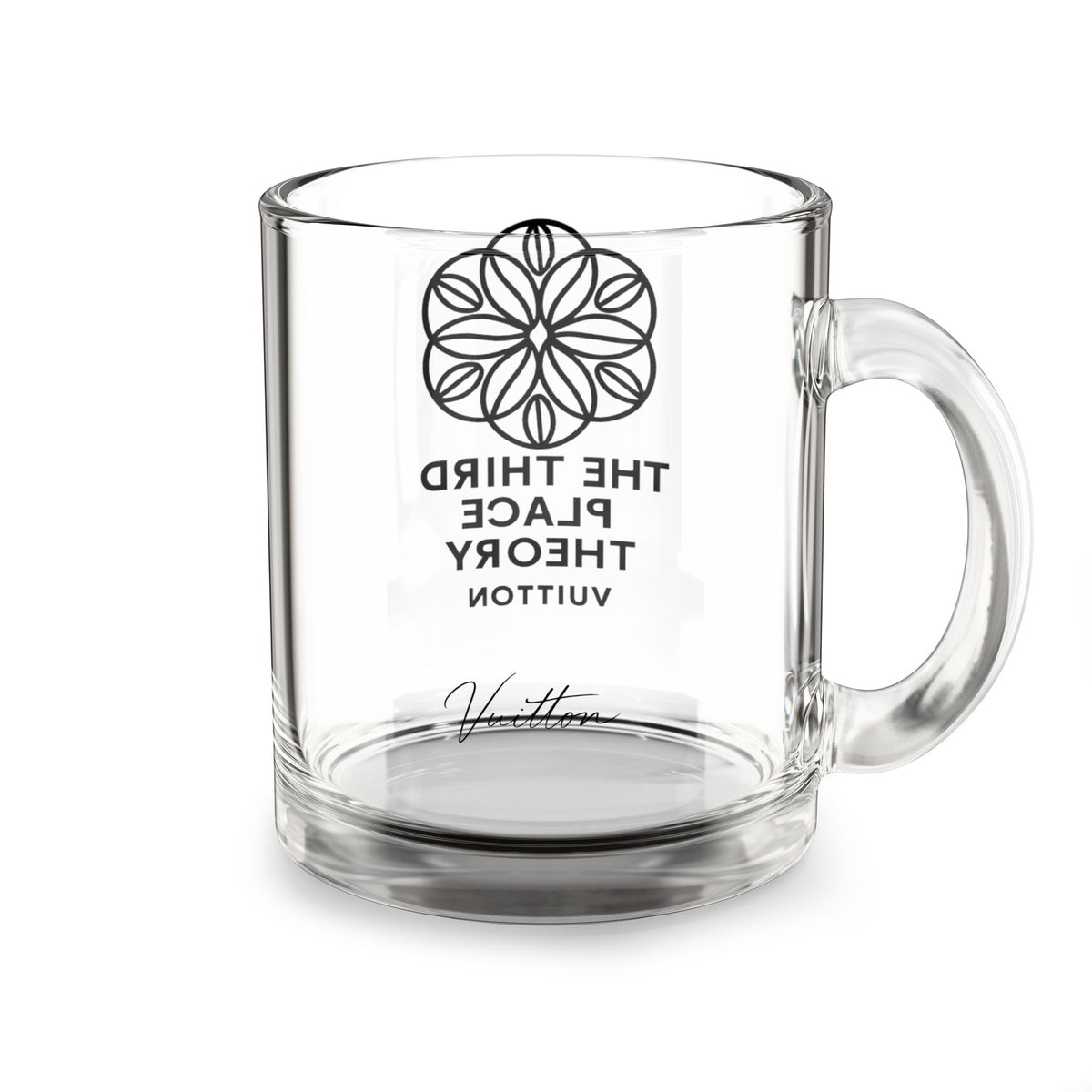 Third Place Theory Clear Glass Coffee/Tea Mug  10oz