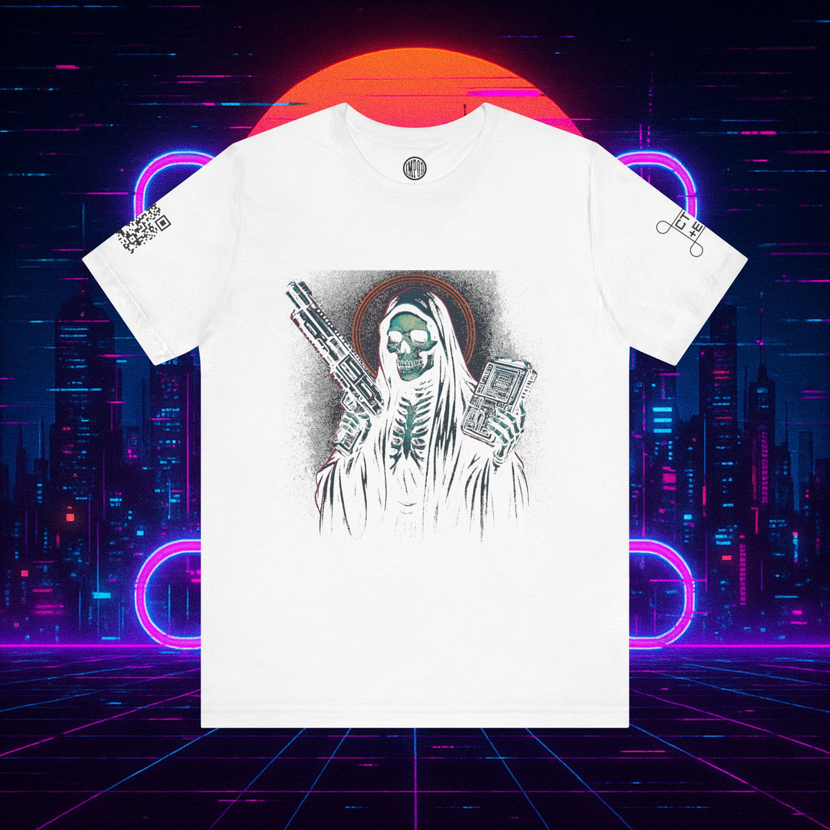 Cyberpunk Santa Muerte 2085 Tee
